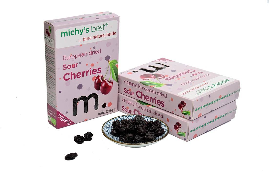 michy's best dried sour tart cherries, 125 g